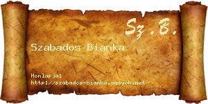 Szabados Bianka névjegykártya